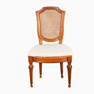 Geflochtener Vintage Stuhl in Creme & Braun