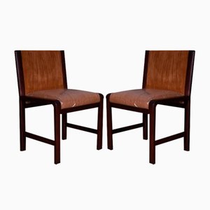 Set of Chairs in Beech Wood and Velvet