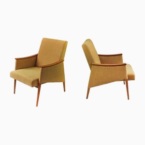 Senfgelbe Vintage Sessel, 1960er, 2er Set