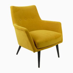 Gelber Mid-Century Sessel, 1960er