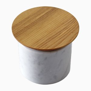 Small White Marble Container by Bettisatti