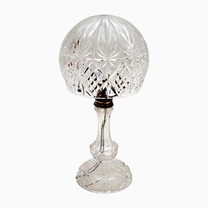 Antike Tischlampe aus Kristallglas, 1920er