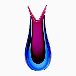 Mid-Century Sommerso Murano Glass Vase attributed to Flavio Poli for Seguso, Murano, Italy, 1960s