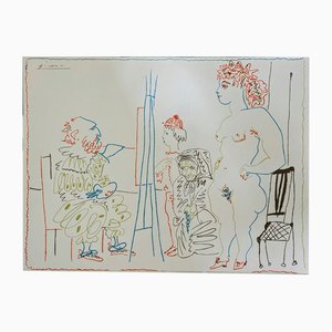 Pablo Picasso, Pittore e i suoi modelli, 1962, Litografia
