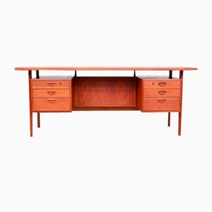 FM60 Desk in Teak by Kai Kristiansen for Feldballes Furniture Factory, 1960s