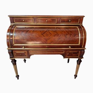 Louis XVI Double-Sided Cylinder Office in Mahogany