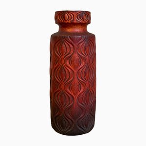 Large Red Model 285-53 Floor Vase by Scheurich, West Germany, 1960s