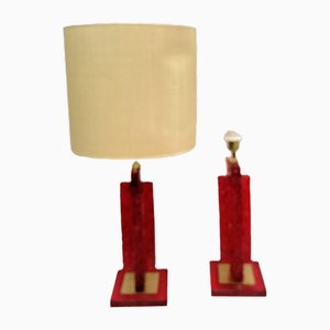 Murano Glass Table Lamps, 1980s, Set of 2