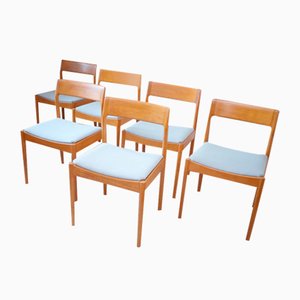 Chaises de Salle à Manger en Teck par Johannes Nørgaard, Danemark, 1960s, Set de 6