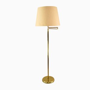 Vintage Brass Floor Lamp with Swivel Arm, Germany, 1970s