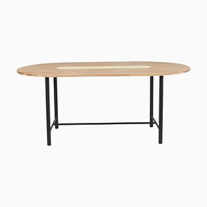 Be My Guest 180 White Oak Dining Table in Butter Yellow by Warm Nordic