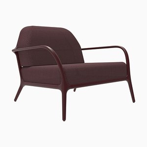 Xaloc Burgundy Armchair by Mowee