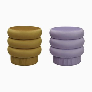 Pouf Pompa di Houtique, set di 2