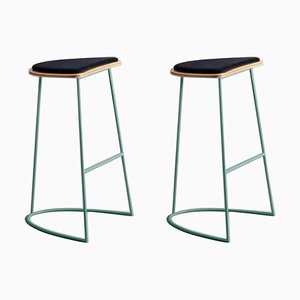Boomerang Stools Without Backrest by Pepe Albargues, Set of 2