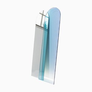 Wave Infinity Glass Panel and Mirror by Studio Thier & Van Daalen, Set of 2