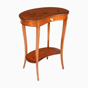 19th Century English Marquetry Kidney Shaped Table