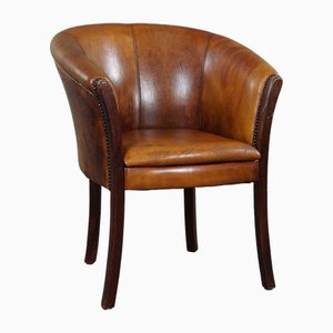 Vintage Brown Leather Armchair