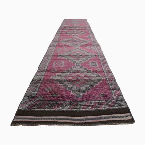 Tappeto Runner vintage rosa beige, Turchia, anni '60