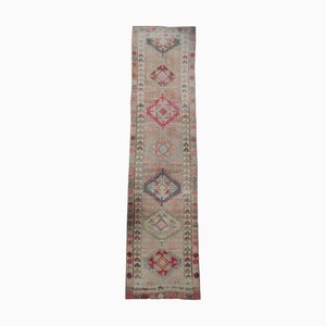 Tappeto Runner beige rosa, Turchia, anni '60