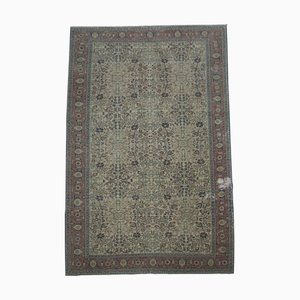 Vintage Turkish Rug in Faded Green Pink, 1960s