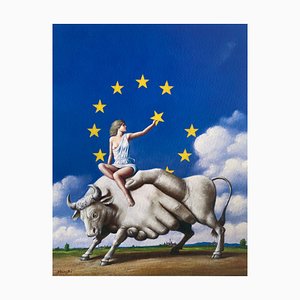 Rafal Olbinski, Europa, 2020, Giclée Print