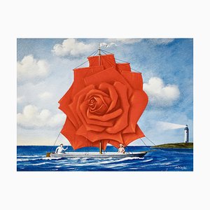 Rafal Olbinski, A Rose, 2020, Impression Giclée