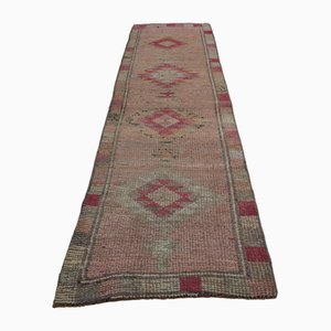 Tappeto Runner beige rosa, Turchia, anni '60