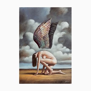 Rafal Olbinski, Wings, An Angel, 2020, Giclée Print