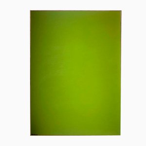 Bodasca, Abstract Minimalist Anise Green Composition, Acrylic on Canvas