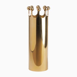 Mid-Century Brass Vase by Pierre Forsell for Skultuna