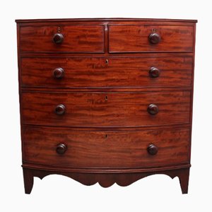 Antique Mahogany Bowfront Chest of Drawers, 1810