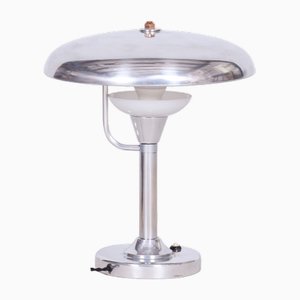 Lámpara de mesa Bauhaus de acero niquelado de Franta Anýž, años 20