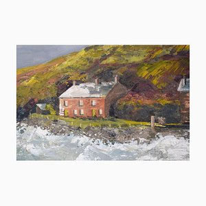 Suzie Bishop, Suzie Bishop Landscape Port Quin, Cornwall Oil on Canvas, 2000s, Oil on Canvas