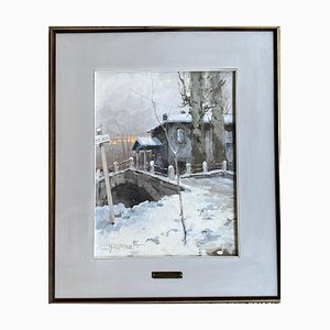 Ulderico Marotto, Alla barriera della Daziaria a Vigentino, Paesaggio di Ulderico Marotto, 1937, Olio su tavola e olio su tela