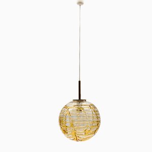 Yellow Murano Glass Ball Pendant Lamp from Doria Leuchten, 1960s