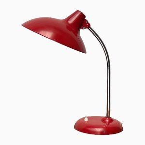 Lámpara de mesa 6786 alemana Mid-Century en rojo de Christian Dell para Kaiser Idell, años 60