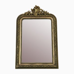 Large 19th Century Gilt Wall Mirror Crest, 1890s