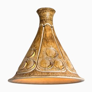 Lámpara colgante Cone Brown Terra de cerámica, Dinamarca, años 70