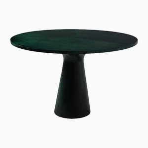 Round Green Pedestal Dining Table by Aldo Tura, Italy, 1965