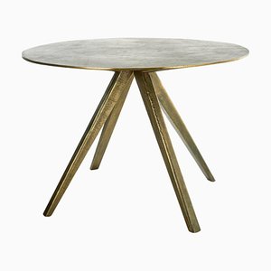 Antique Brass Plated Circle Table from Pols Potten Studio