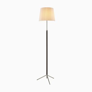 Natural and Chrome Label G3 Floor Lamp by Jaume Sans