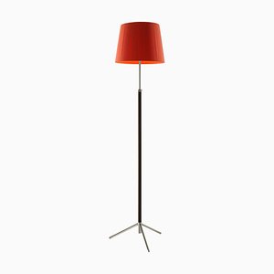 Lámpara de pie Room G3 en rojo y cromo de Jume Sans