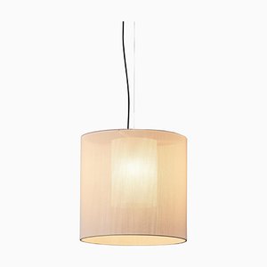 White Moaré M Pendant Lamp by Antoni Arola