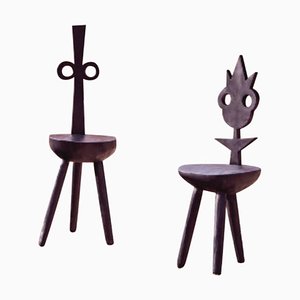 Black Eddy and Gomez Chairs by Pulpo, Set of 2