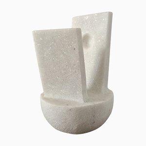 Abstraction Naxian Marble Shelf Sculpture from Tom Von Kaenel