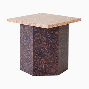 Rectangle Slim Osis Hexagon Base Side Table by Llot Llov