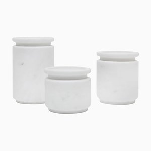 Pyxis Pots in White by Ivan Colominas, Set of 3
