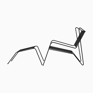 Schwarzer Capri Easy Sessel mit Fußhocker von Cools Collection