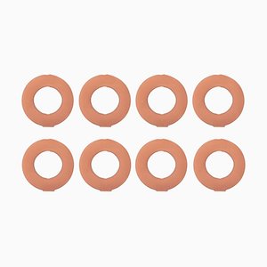 Jarrones al vacío de terracota mate de Valeria Vasi. Juego de 8
