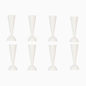 Vases There Matto Blancs par Vasiness, Set de 8